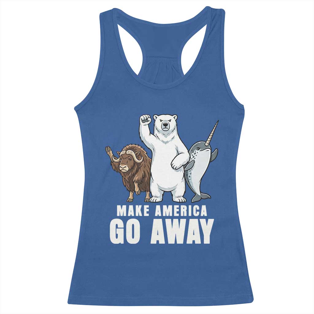 Funny Make America Go Away Racerback Tank Top Anti Authoritarian Political Gag Gift