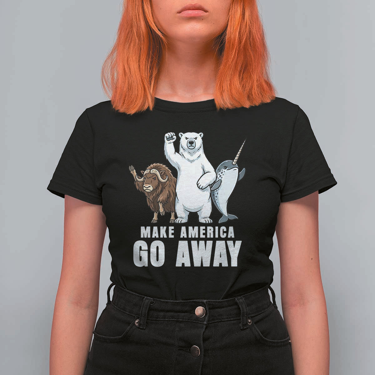Funny Make America Go Away T Shirt For Women Anti Authoritarian Political Gag Gift