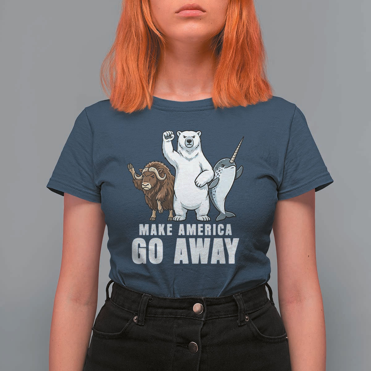Funny Make America Go Away T Shirt For Women Anti Authoritarian Political Gag Gift