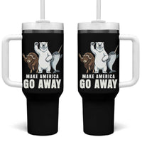 Funny Make America Go Away Tumbler With Handle Anti Authoritarian Political Gag Gift