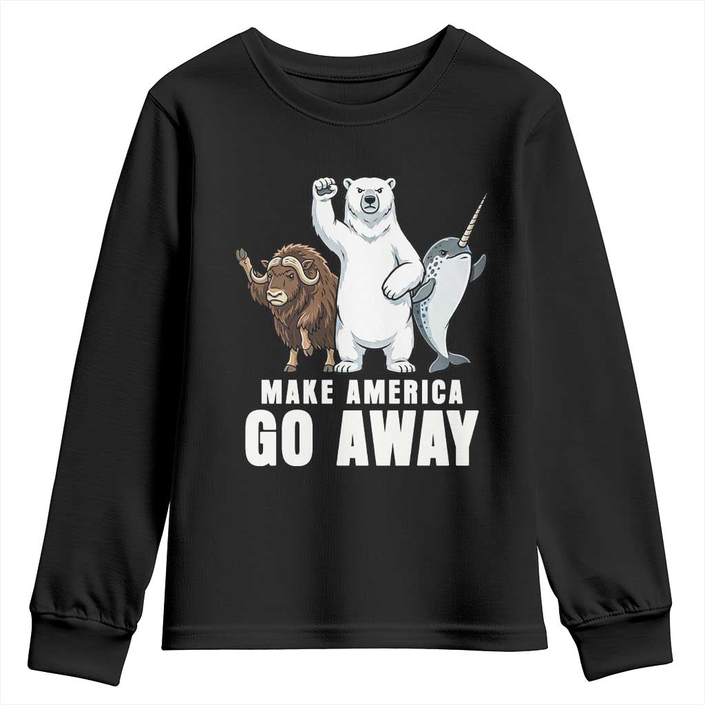 Funny Make America Go Away Youth Sweatshirt Anti Authoritarian Political Gag Gift
