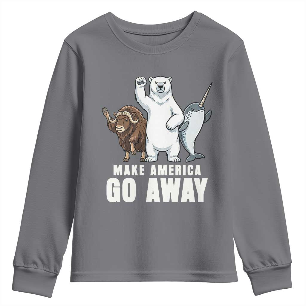 Funny Make America Go Away Youth Sweatshirt Anti Authoritarian Political Gag Gift