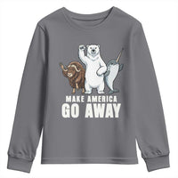 Funny Make America Go Away Youth Sweatshirt Anti Authoritarian Political Gag Gift
