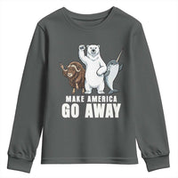 Funny Make America Go Away Youth Sweatshirt Anti Authoritarian Political Gag Gift