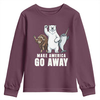 Funny Make America Go Away Youth Sweatshirt Anti Authoritarian Political Gag Gift