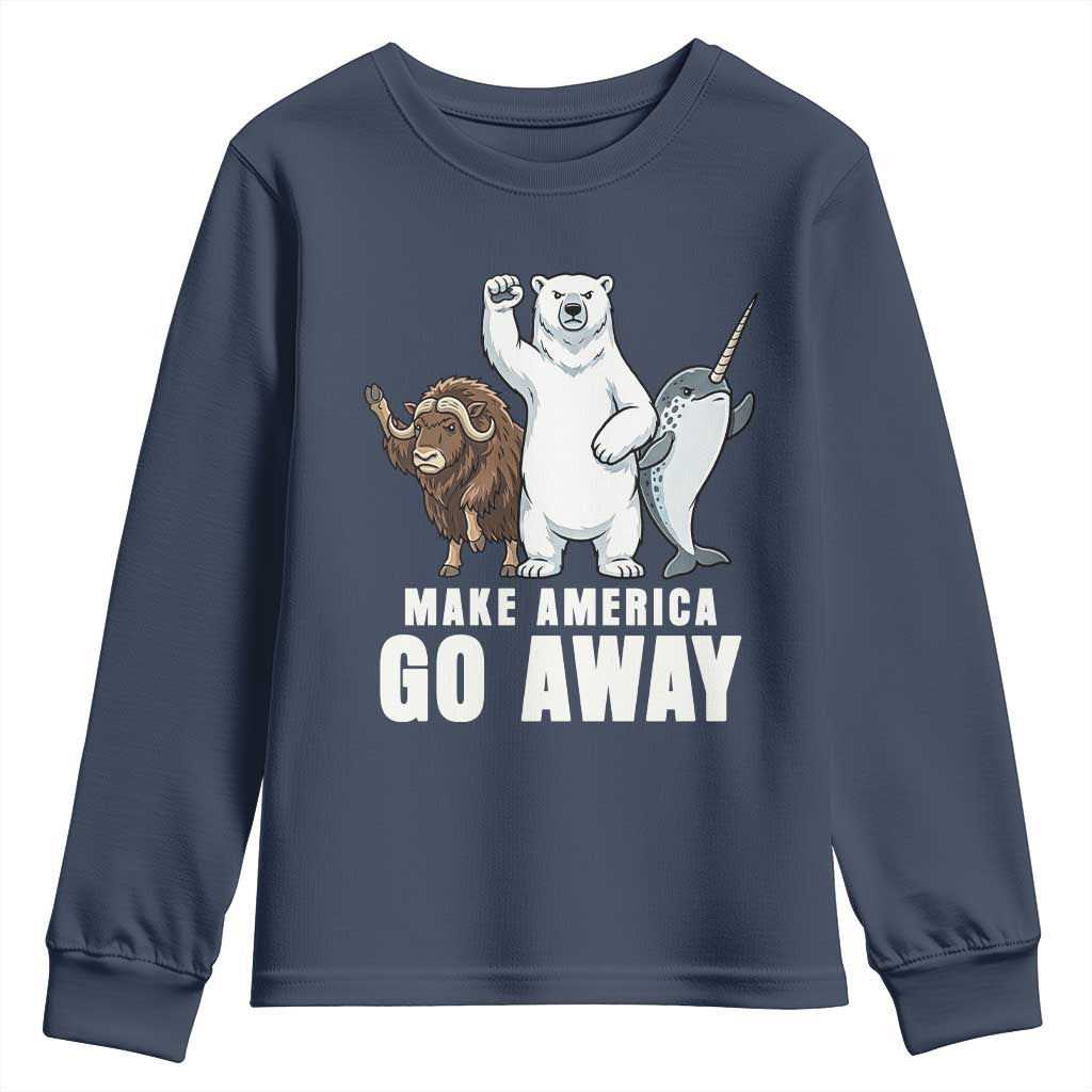 Funny Make America Go Away Youth Sweatshirt Anti Authoritarian Political Gag Gift