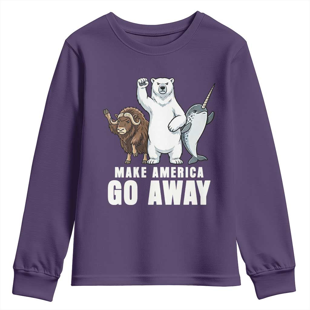 Funny Make America Go Away Youth Sweatshirt Anti Authoritarian Political Gag Gift
