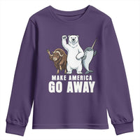 Funny Make America Go Away Youth Sweatshirt Anti Authoritarian Political Gag Gift