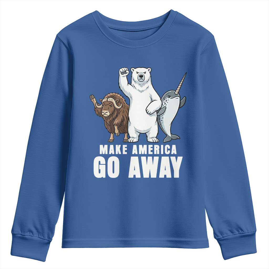 Funny Make America Go Away Youth Sweatshirt Anti Authoritarian Political Gag Gift