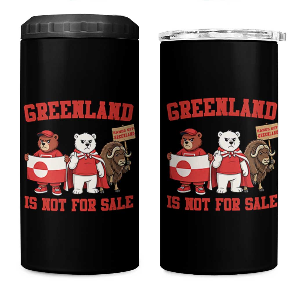 Greenland Is Not For Sale 4 in 1 Can Cooler Tumbler Greenland Lover Support