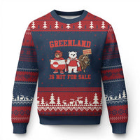 Greenland Is Not For Sale Ugly Christmas Sweater Greenland Lover Support
