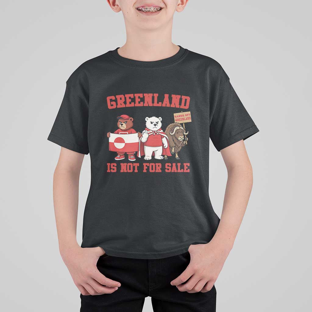 Greenland Is Not For Sale T Shirt For Kid Greenland Lover Support