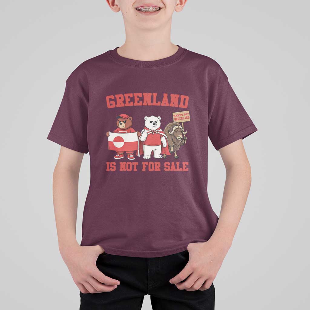 Greenland Is Not For Sale T Shirt For Kid Greenland Lover Support