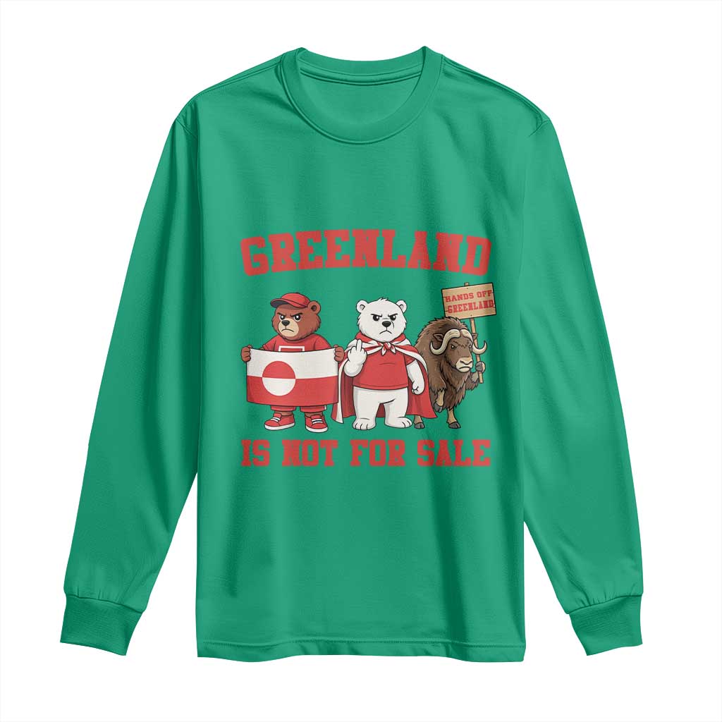 Greenland Is Not For Sale Long Sleeve Shirt Greenland Lover Support