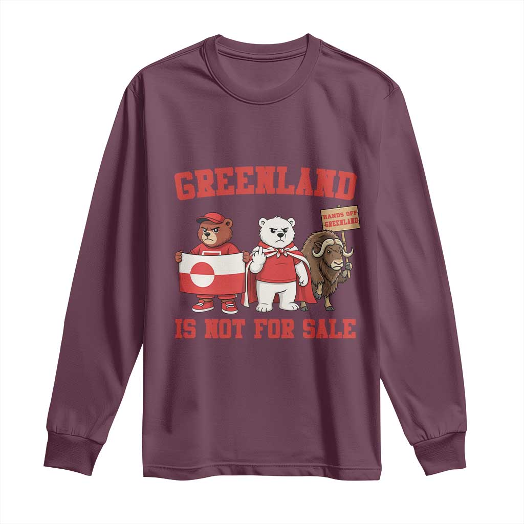 Greenland Is Not For Sale Long Sleeve Shirt Greenland Lover Support