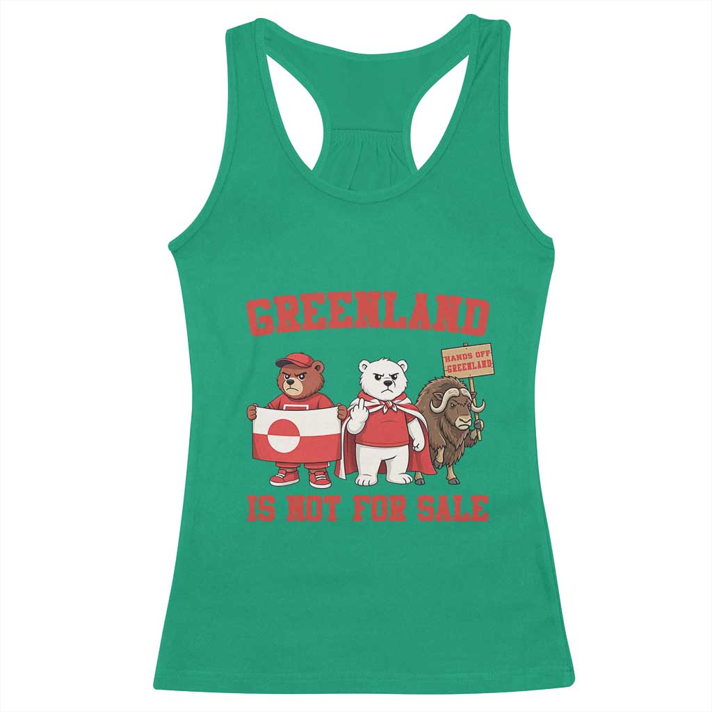 Greenland Is Not For Sale Racerback Tank Top Greenland Lover Support