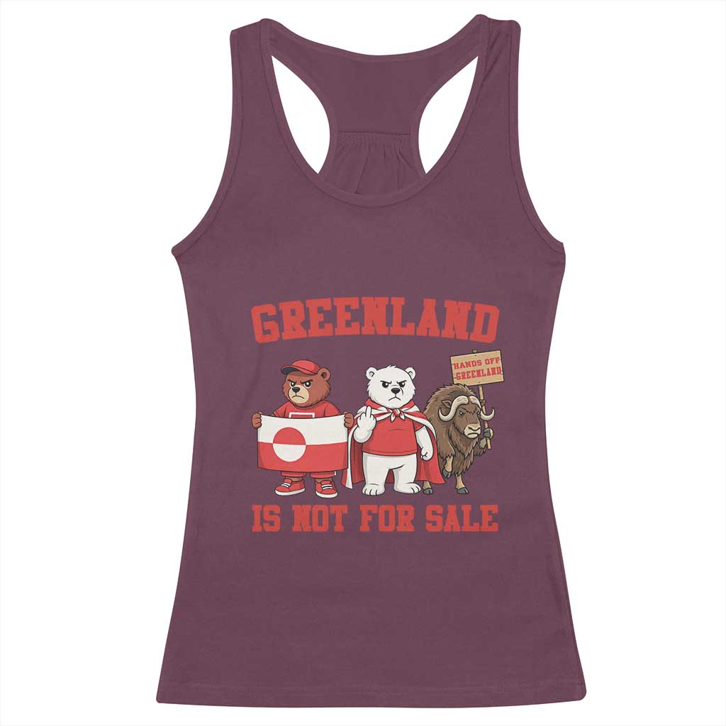Greenland Is Not For Sale Racerback Tank Top Greenland Lover Support