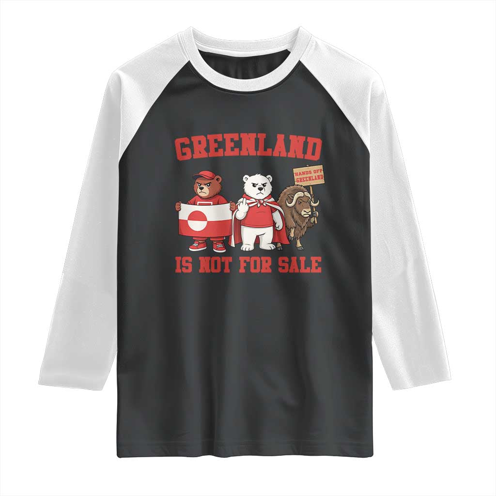 Greenland Is Not For Sale Raglan Shirt Greenland Lover Support