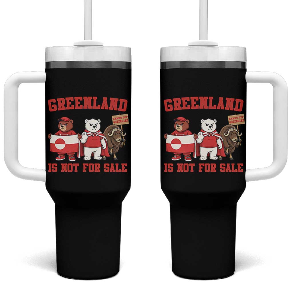 Greenland Is Not For Sale Tumbler With Handle Greenland Lover Support