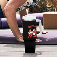 Greenland Is Not For Sale Tumbler With Handle Greenland Lover Support