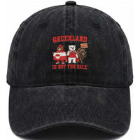 Greenland Is Not For Sale Washed Cotton Baseball Cap Greenland Lover Support