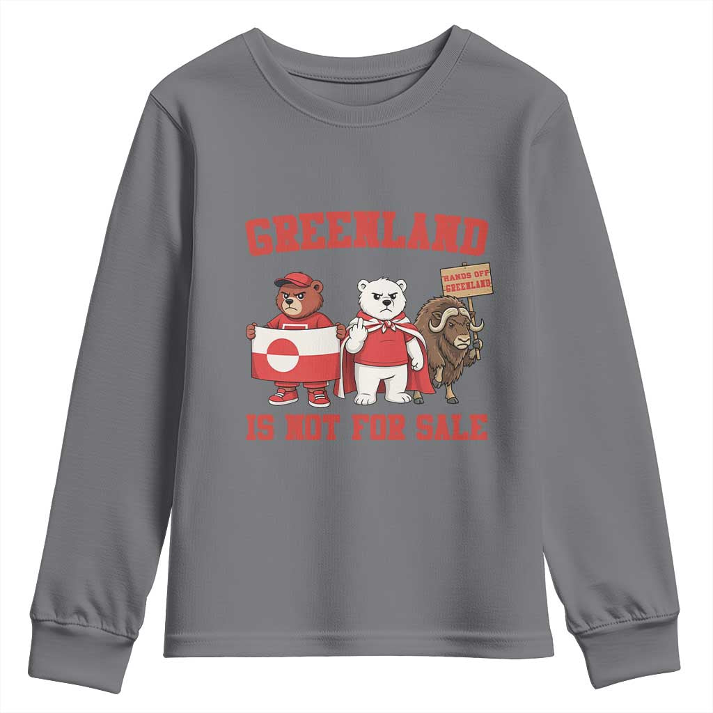 Greenland Is Not For Sale Youth Sweatshirt Greenland Lover Support