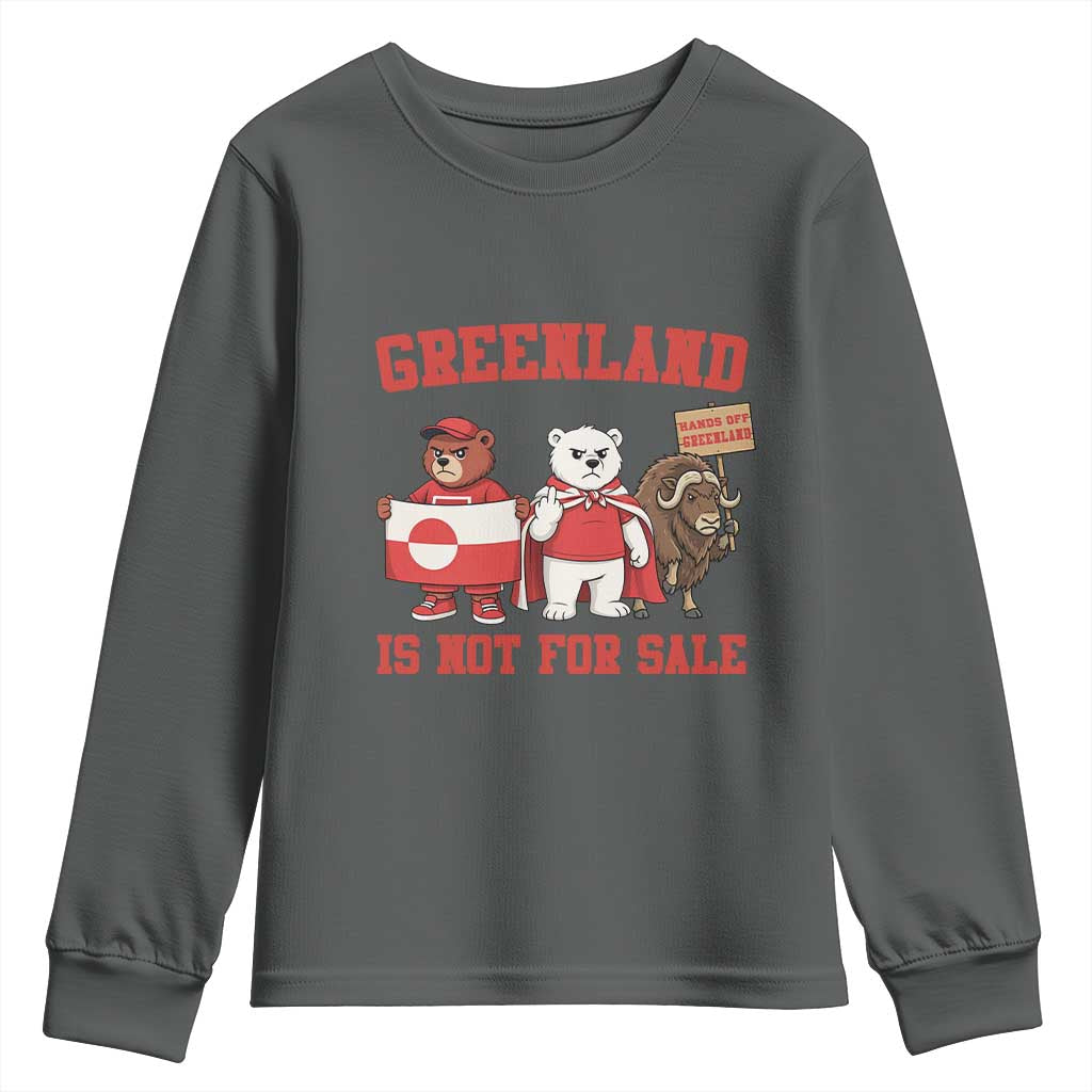 Greenland Is Not For Sale Youth Sweatshirt Greenland Lover Support