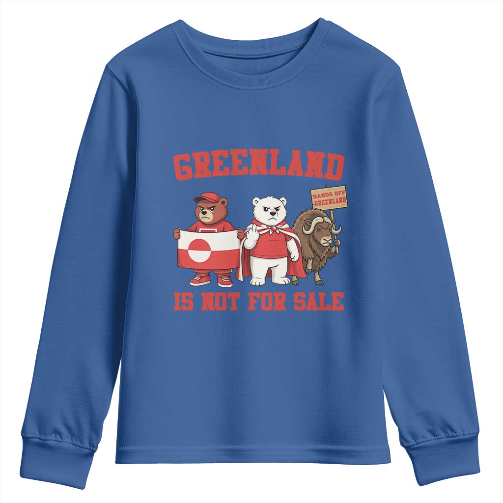 Greenland Is Not For Sale Youth Sweatshirt Greenland Lover Support