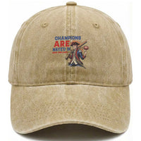 Champions Are Maye'd In New England Washed Cotton Baseball Cap Game Day Sports Fan Gift