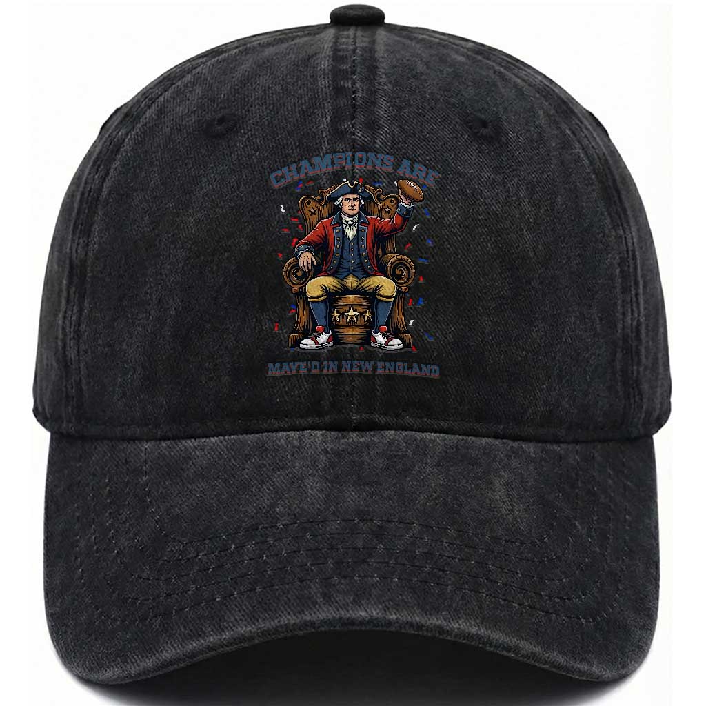 Champions Are Maye'd In NE Washed Cotton Baseball Cap Football Quarterback Number 10