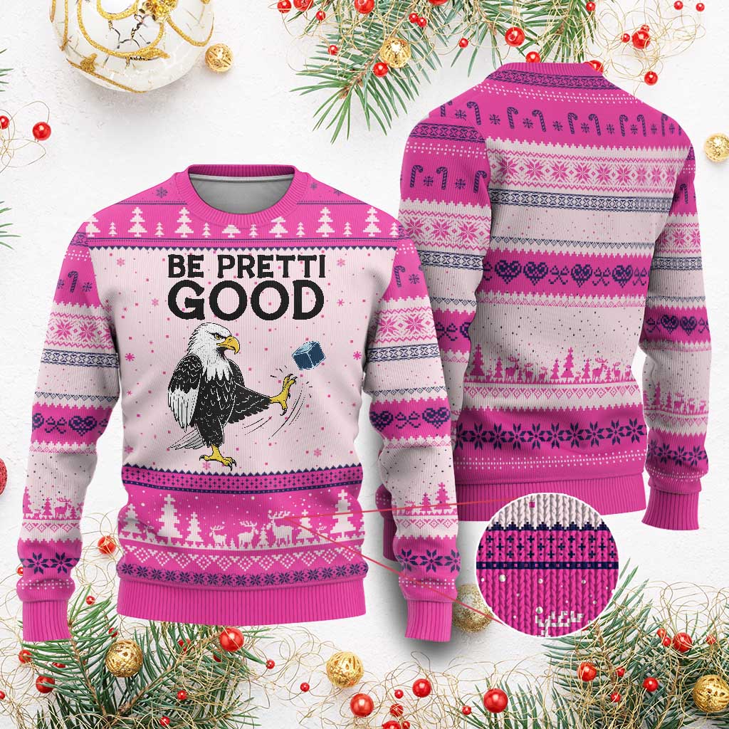 American Eagle Be Pretti Good Ugly Christmas Sweater Minneapolis Support Gift