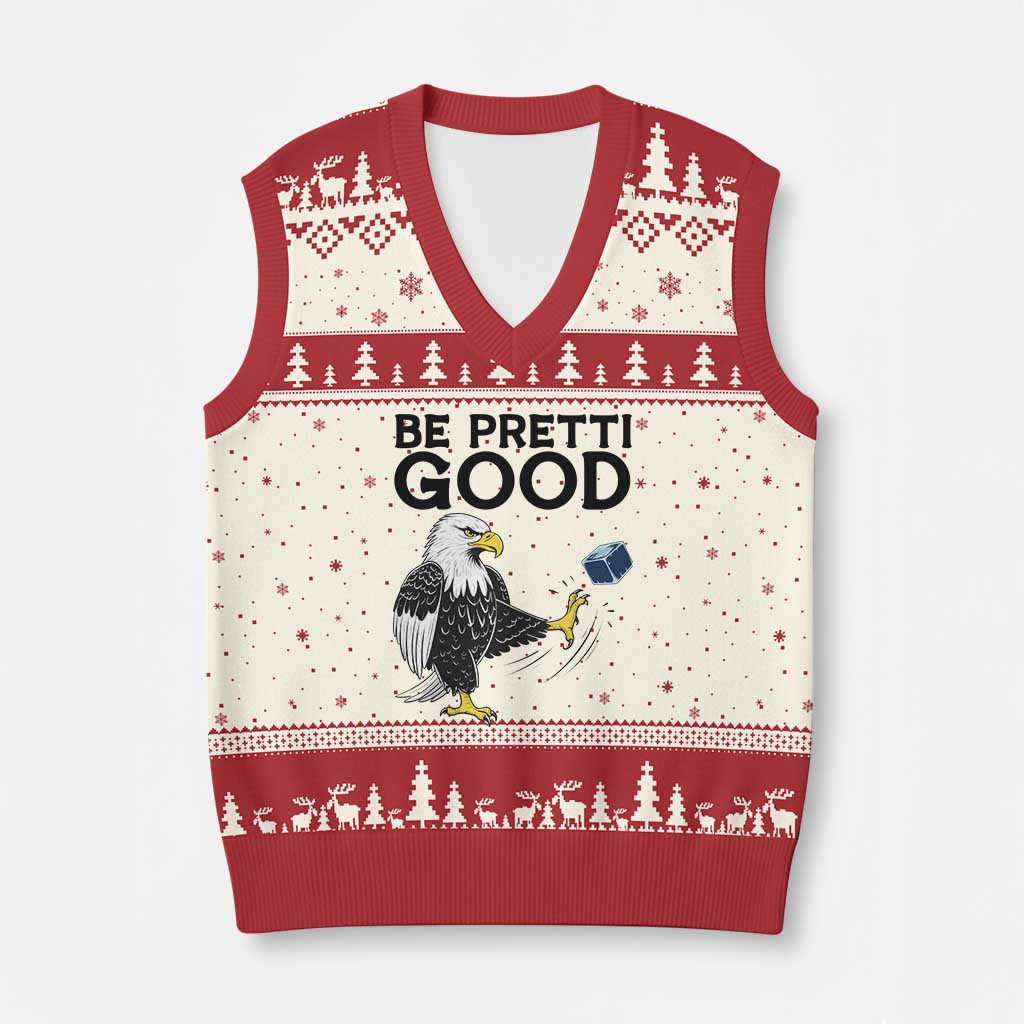 American Eagle Be Pretti Good V-Neck Knit Sweater Vest Minneapolis Support Gift