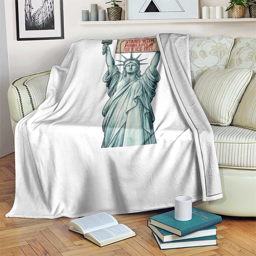 Stand With Minneapolis Throw Blanket Statue Of Liberty Torch Justice Support