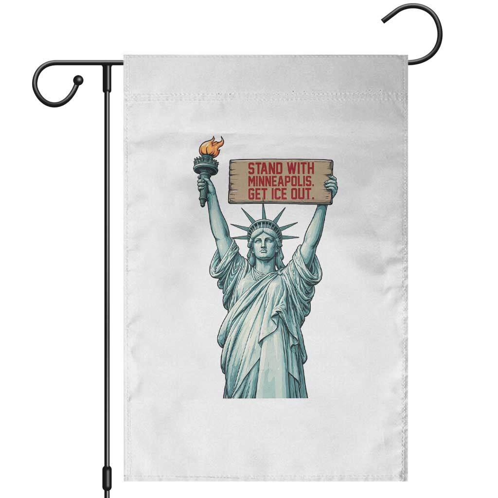 Stand With Minneapolis Garden Flag Statue Of Liberty Torch Justice Support