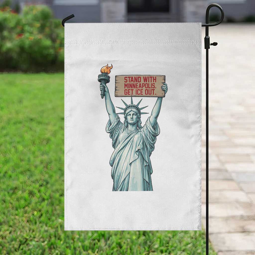 Stand With Minneapolis Garden Flag Statue Of Liberty Torch Justice Support