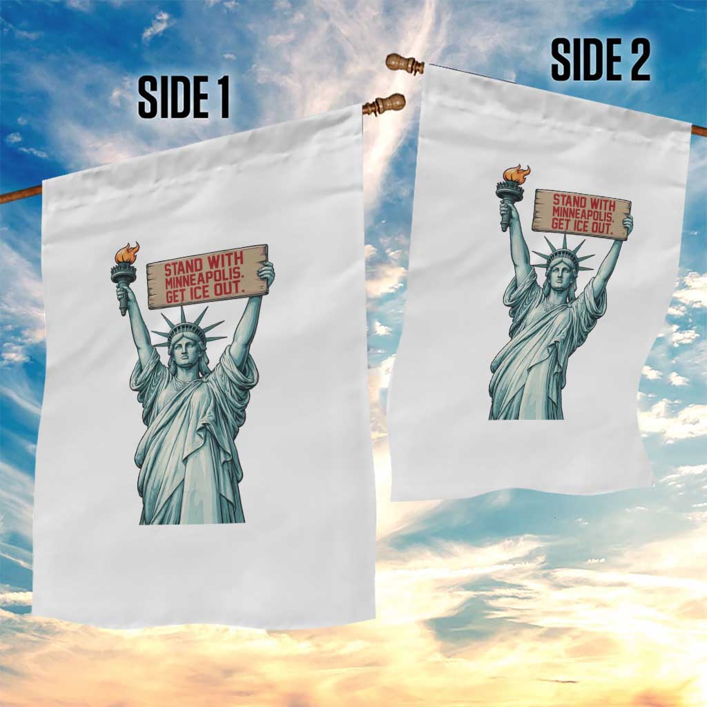 Stand With Minneapolis Garden Flag Statue Of Liberty Torch Justice Support