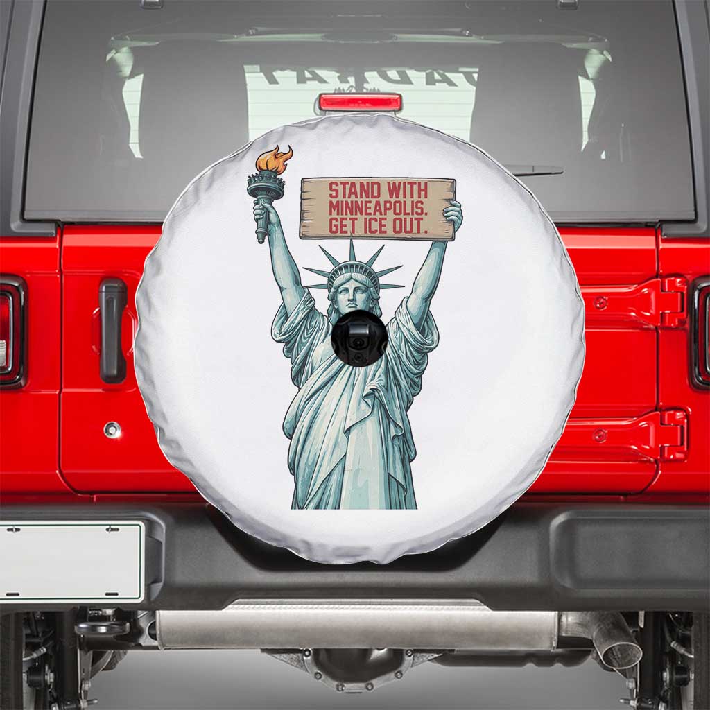 Stand With Minneapolis Spare Tire Cover Statue Of Liberty Torch Justice Support