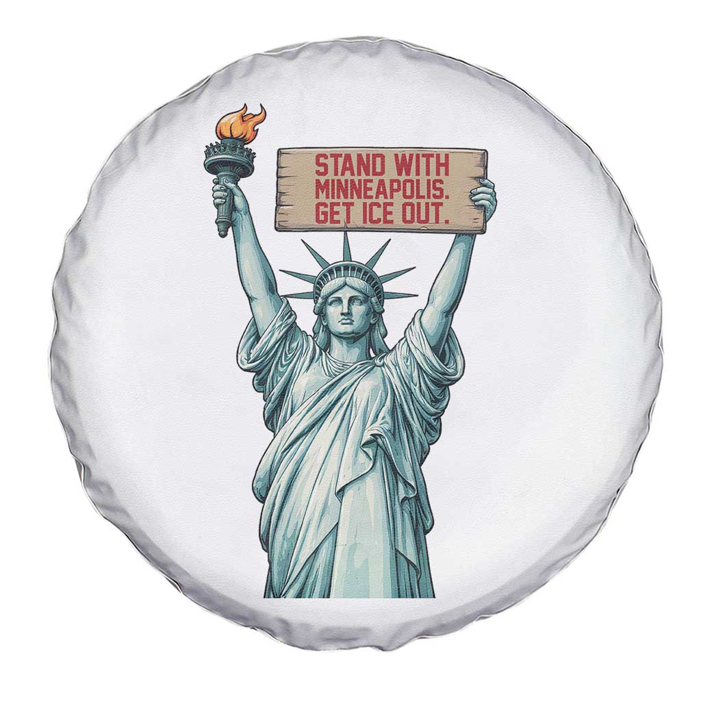 Stand With Minneapolis Spare Tire Cover Statue Of Liberty Torch Justice Support