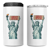 Stand With Minneapolis 4 in 1 Can Cooler Tumbler Statue Of Liberty Torch Justice Support