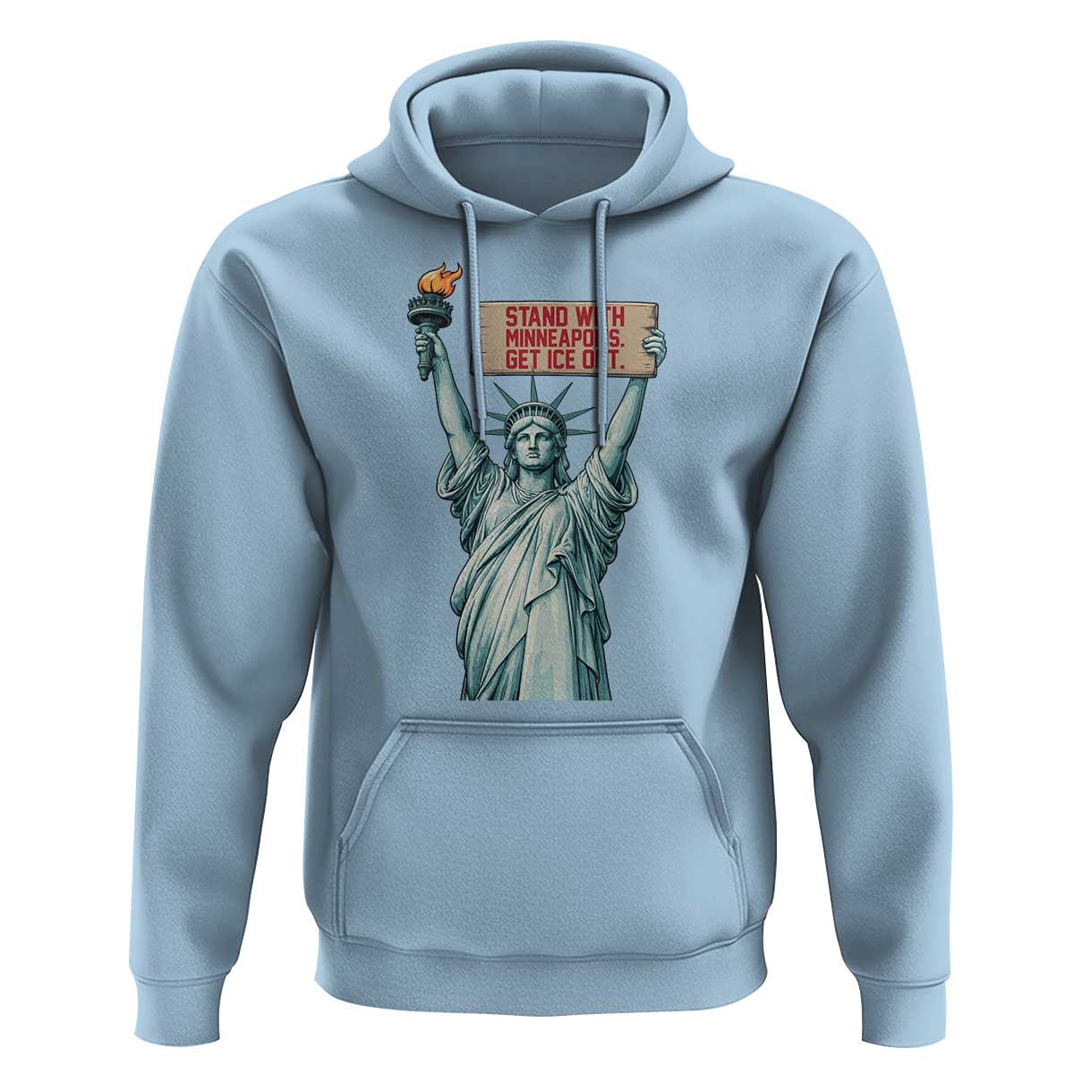 Stand With Minneapolis Hoodie Statue Of Liberty Torch Justice Support