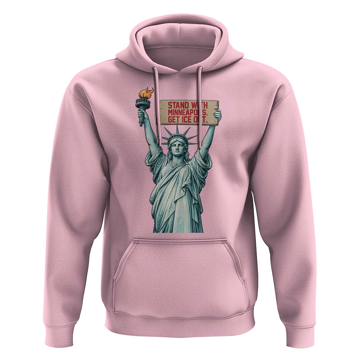 Stand With Minneapolis Hoodie Statue Of Liberty Torch Justice Support