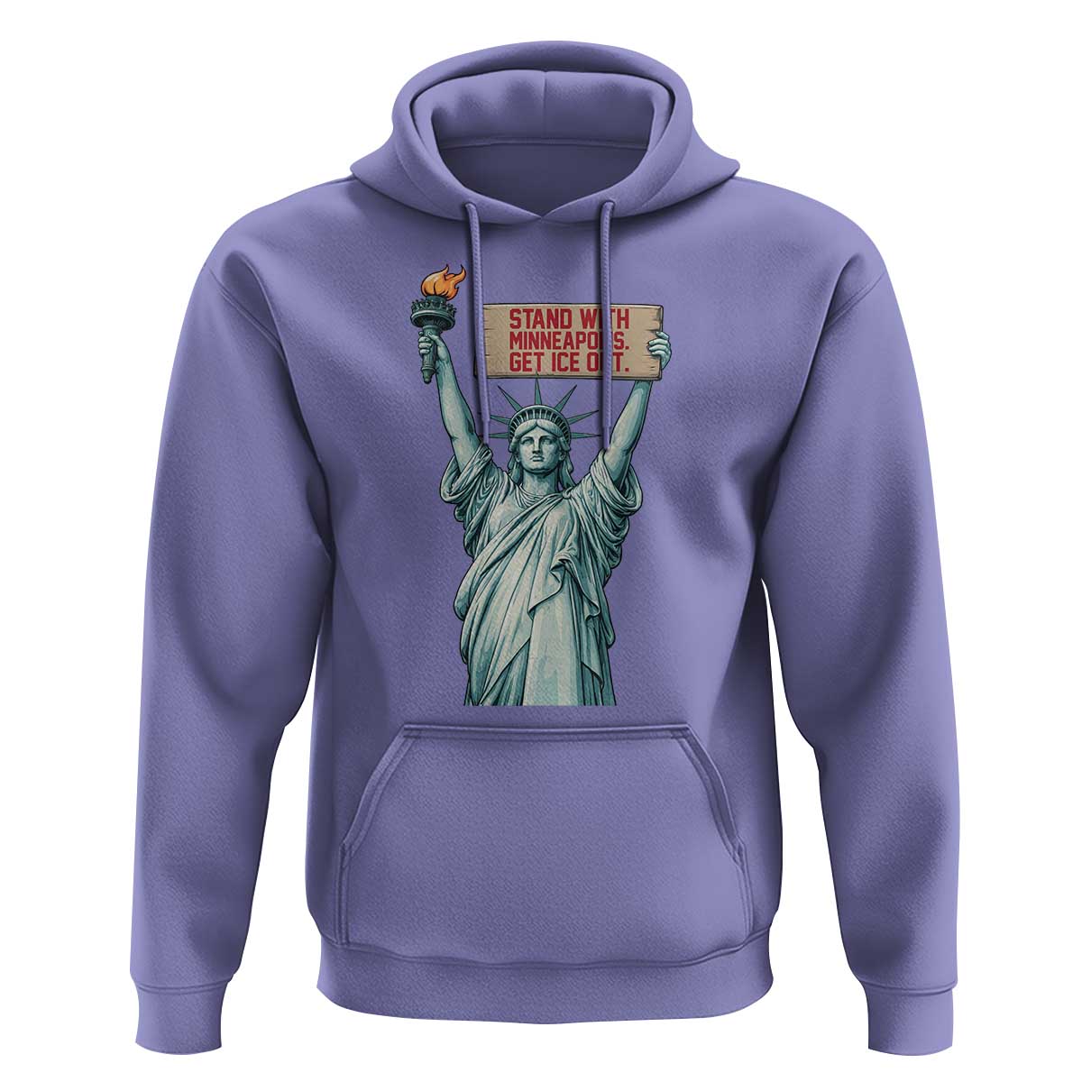 Stand With Minneapolis Hoodie Statue Of Liberty Torch Justice Support
