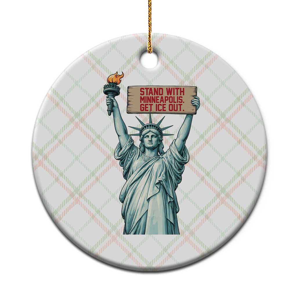 Stand With Minneapolis Ceramic Ornament Statue Of Liberty Torch Justice Support
