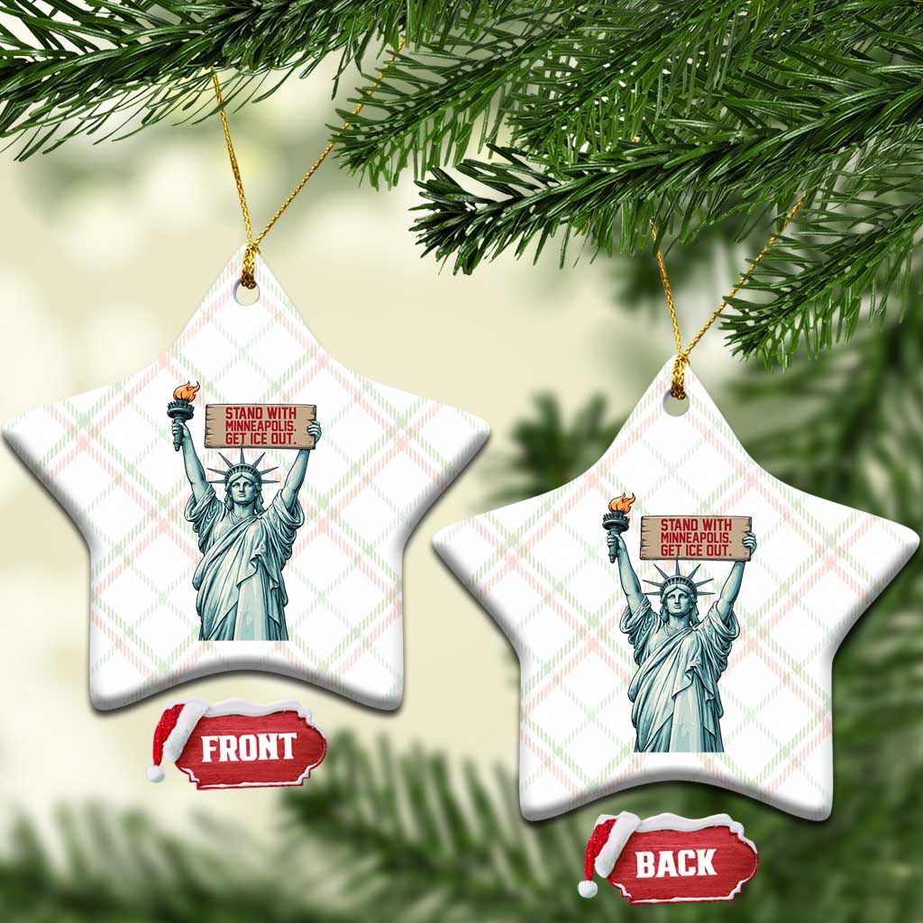 Stand With Minneapolis Ceramic Ornament Statue Of Liberty Torch Justice Support