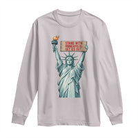 Stand With Minneapolis Long Sleeve Shirt Statue Of Liberty Torch Justice Support