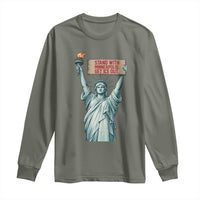 Stand With Minneapolis Long Sleeve Shirt Statue Of Liberty Torch Justice Support