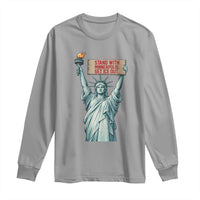 Stand With Minneapolis Long Sleeve Shirt Statue Of Liberty Torch Justice Support