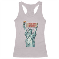 Stand With Minneapolis Racerback Tank Top Statue Of Liberty Torch Justice Support