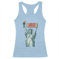 Stand With Minneapolis Racerback Tank Top Statue Of Liberty Torch Justice Support