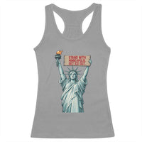 Stand With Minneapolis Racerback Tank Top Statue Of Liberty Torch Justice Support